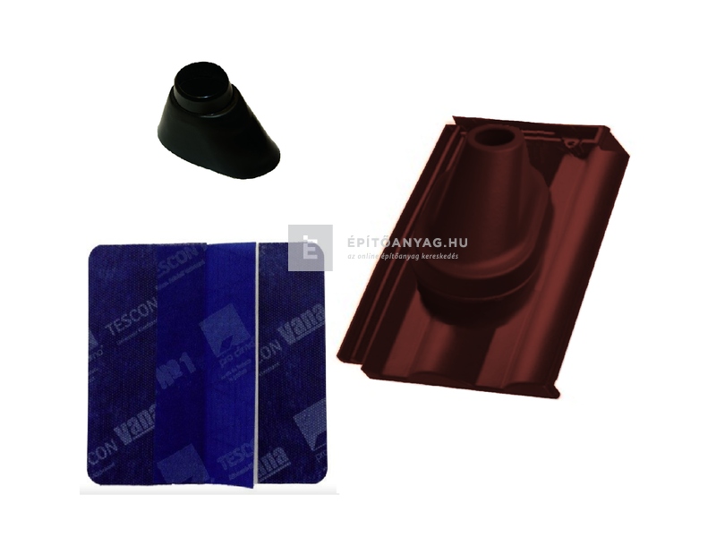 Tondach Twist antennakivezető szett Amadeus üvegmáz borvörös