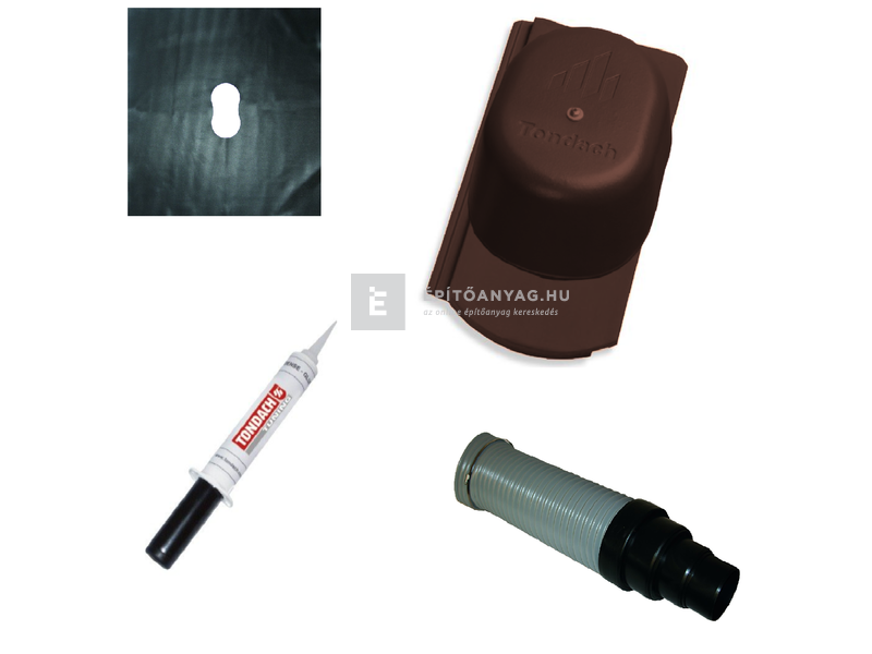 Tondach Kékes Plus ívesvágású csatornaszellőző szett FusionProtect sötétbarna