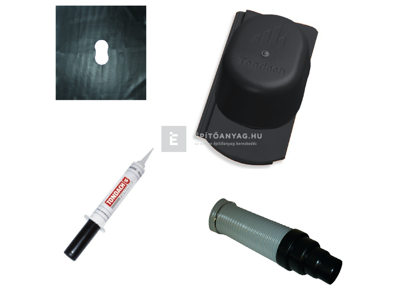 Tondach Kékes Plus ívesvágású csatornaszellőző szett FusionProtect antracit