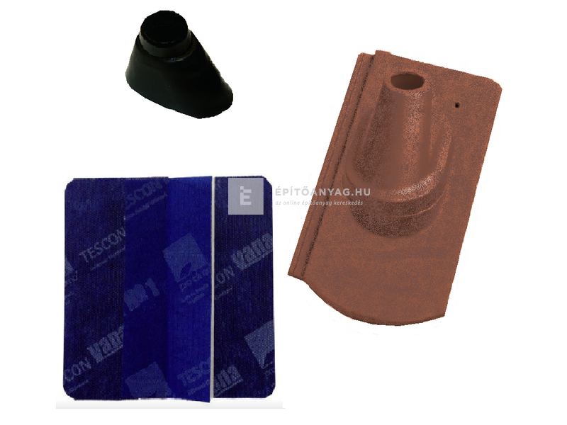 Tondach Kékes/Pilis ívesvágású antennakivezető szett FusionProtect antik