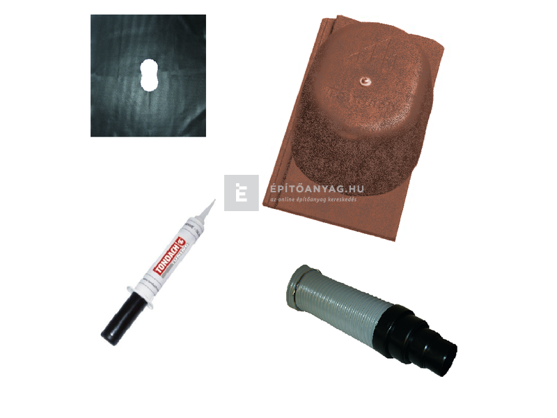 Tondach Kékes/Pilis/Pilis Max egyenesvágású csatornaszellőző szett FusionProtect antik