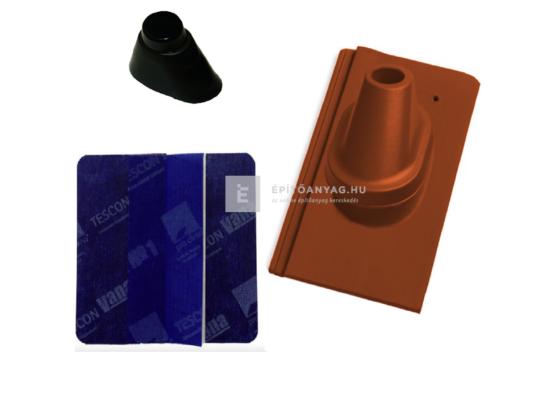 Tondach Kékes/Pilis egyenesvágású antennakivezető szett FusionProtect piros