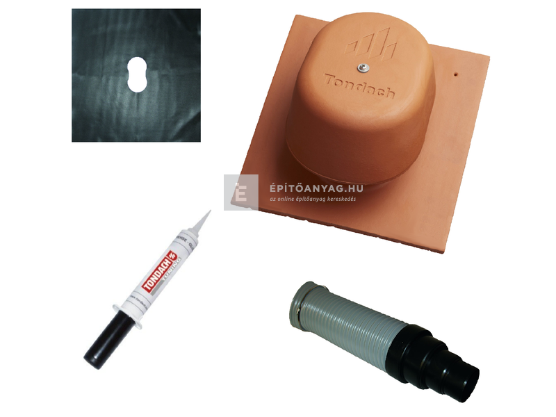 Tondach Táska csatornaszellőző szett Natur téglavörös