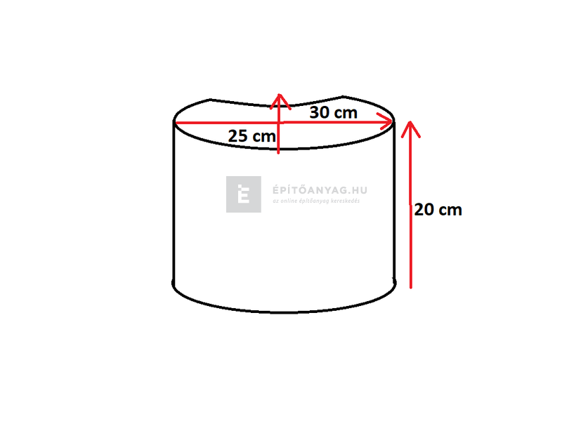 Viastein Lunetto Rézsükő barna 30x25x20 cm