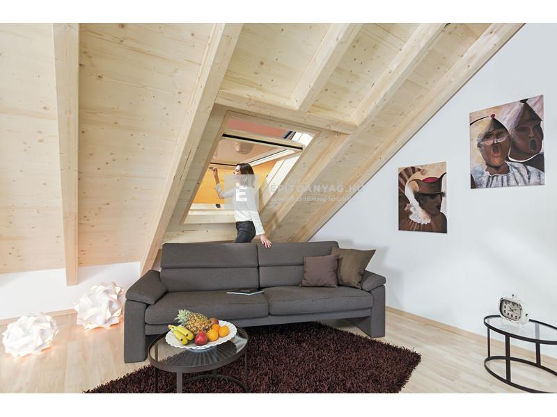 Roto WDF R79 H WD Fa felső 1/3 billenő tetőablak,hőszig.csom. 3r.üveg 07/11, 74x118 cm