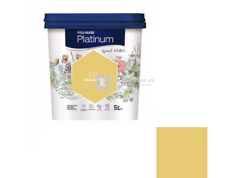 Poli-Farbe Platinum Beltéri falfesték B35 ballagófű 5 l