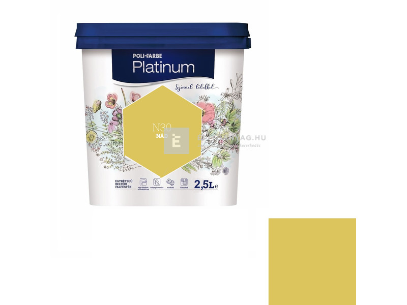 Poli-Farbe Platinum Beltéri falfesték N30 nád 2,5 l