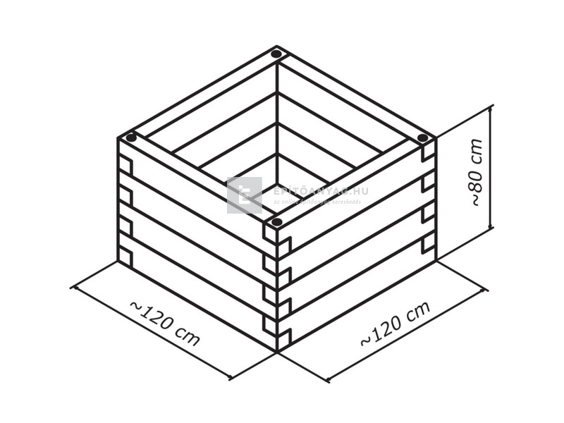 Leier Durisol Magaságyás négyzet alakú