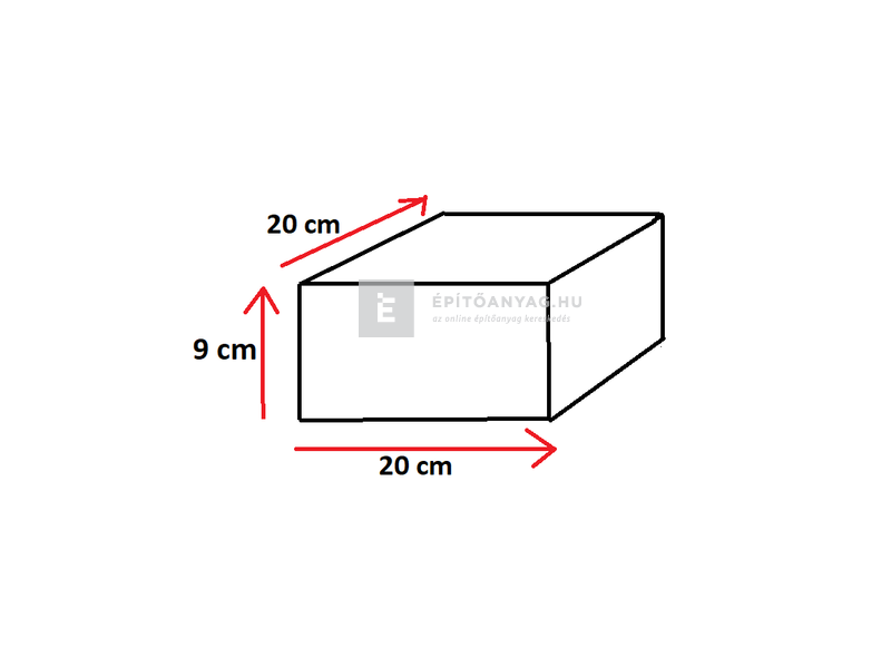 Semmelrock Rivago Kerítéselem Slim félkő középszürke 20x20x9 cm