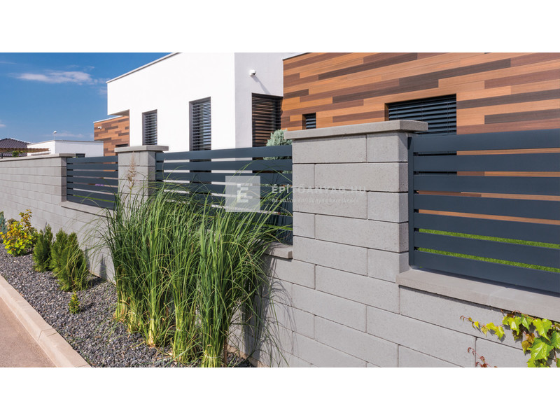 Semmelrock Rivago Kerítéselem Slim nagykő középszürke 60x20x9 cm