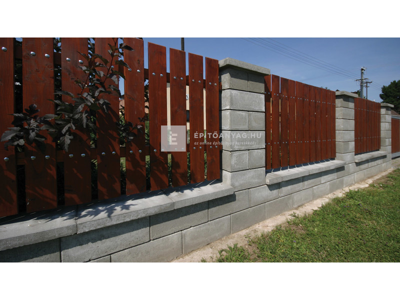 Semmelrock Rivago Kerítéselem Slim nagykő középszürke 60x20x9 cm
