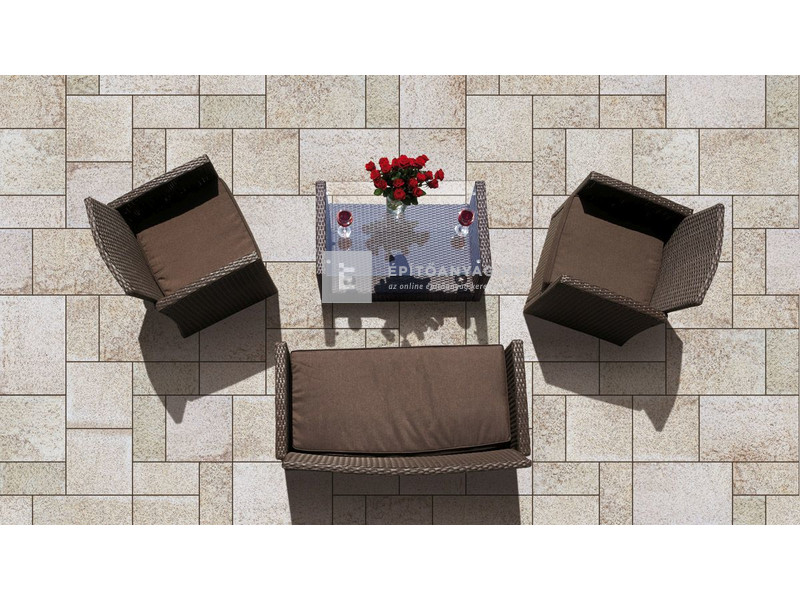 Semmelrock Umbriano Kombi térkő gránitbeige 6 cm