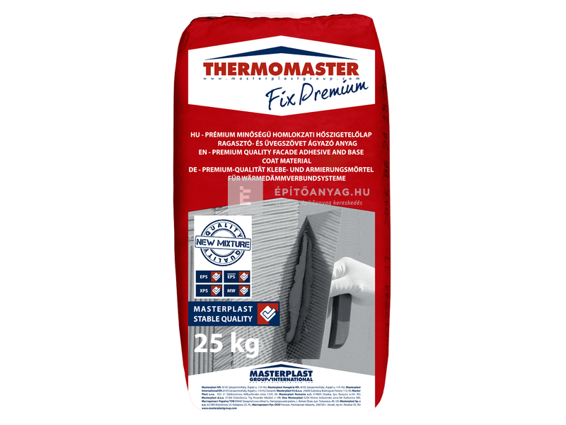 Masterplast Thermomaster Fix Premium homlokzati ragasztó- és ágyazóhabarcs 25 kg