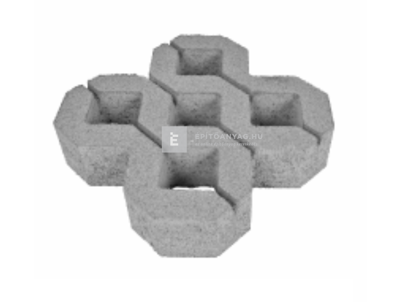 KK Kavics Dublin Gyeprácskő szürke 40x40 cm 8 cm