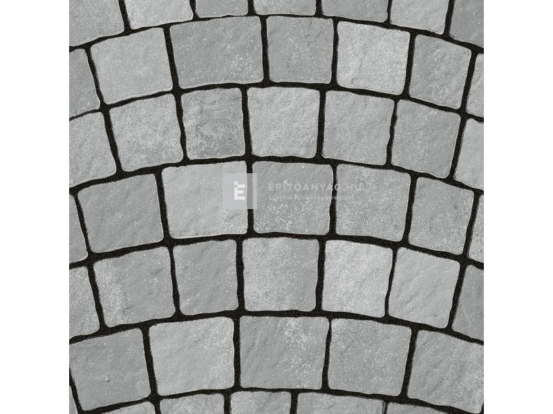 Semmelrock Arte Pest-Buda Kombi térkő íves kő platinaszürke 10 cm