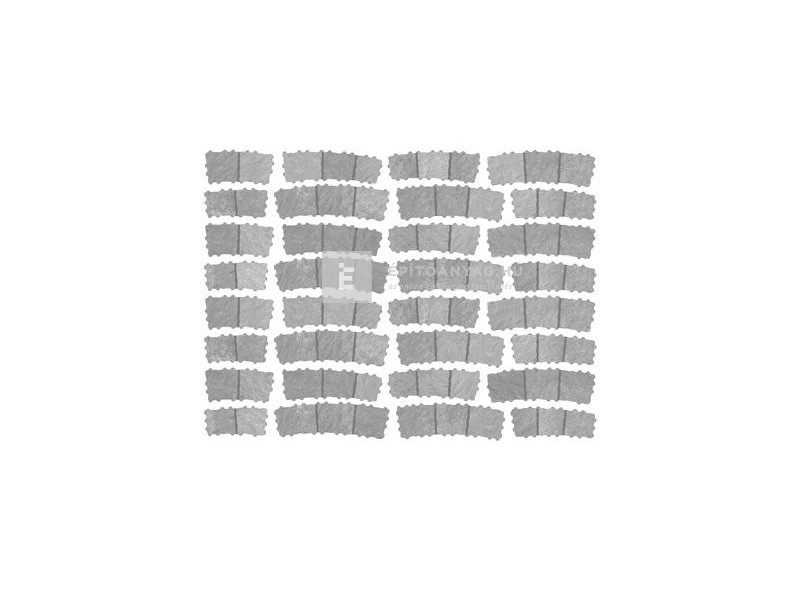 Semmelrock Arte Pest-Buda Kombi térkő íves kő platinaszürke 10 cm