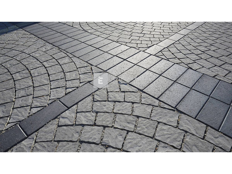 Semmelrock Arte Pest-Buda Kombi térkő íves kő platinaszürke 10 cm