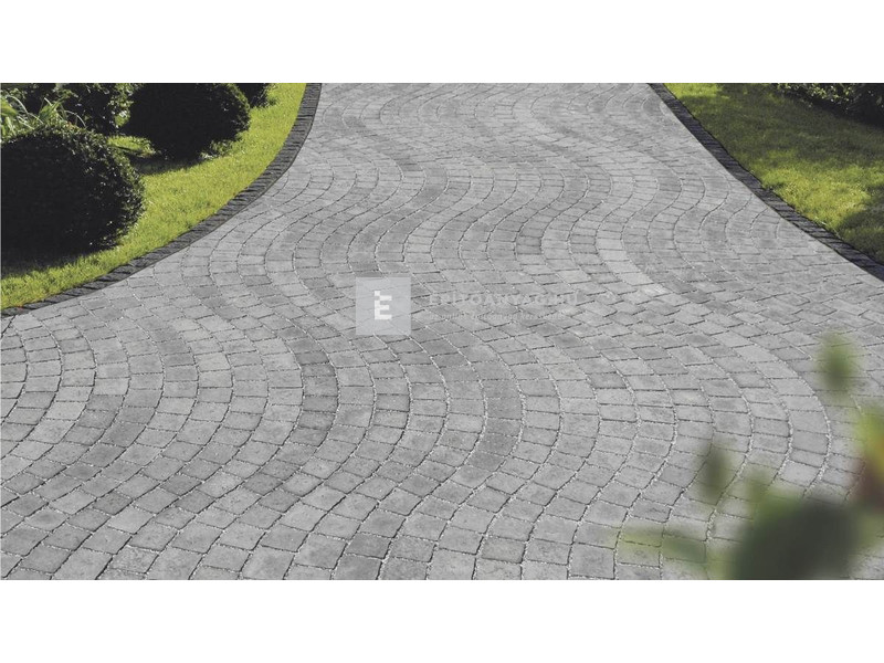 Semmelrock Arte Pest-Buda Kombi térkő íves kő platinaszürke 10 cm
