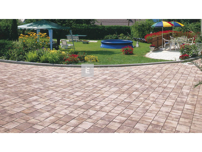 Semmelrock Appia Antica Kombi térkő lávavörös melírozott 8 cm