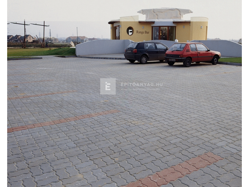 KK Kavics Frankfurt Térkő félkő szürke 11,25x11,25 cm 6 cm