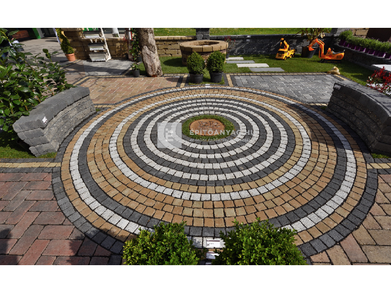 KK Kavics Budapest térkő mixkő gránit 8 cm