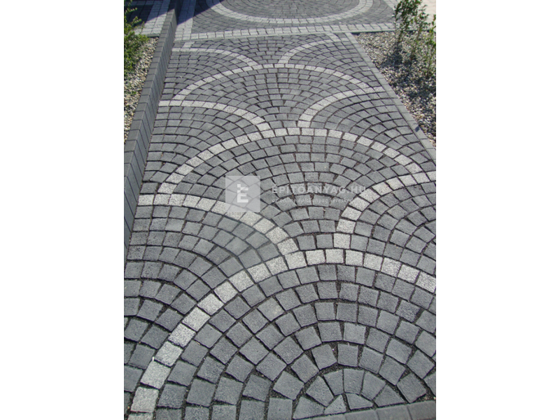 KK Kavics Budapest térkő mixkő gránit 8 cm