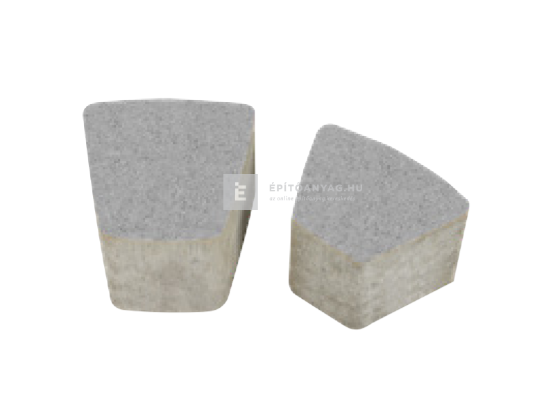 KK Kavics Prága Classic Térkő körív szürke 8 cm