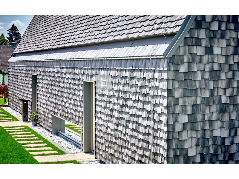 Tondach Karcolt Óvárosi Táska Alapcserép 19x42 cm Fusion Protect fehér-szürke antik