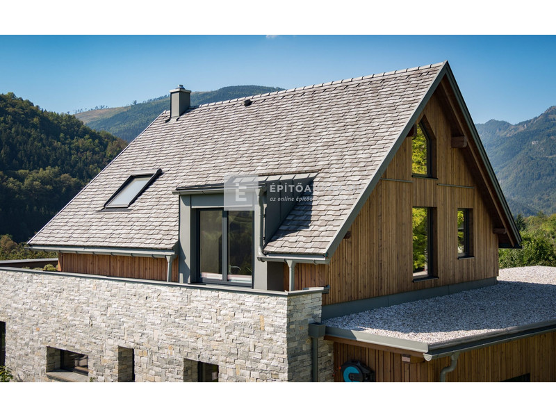 Tondach Karcolt Óvárosi Táska Alapcserép 19x40 cm Fusion Protect fehér-szürke antik