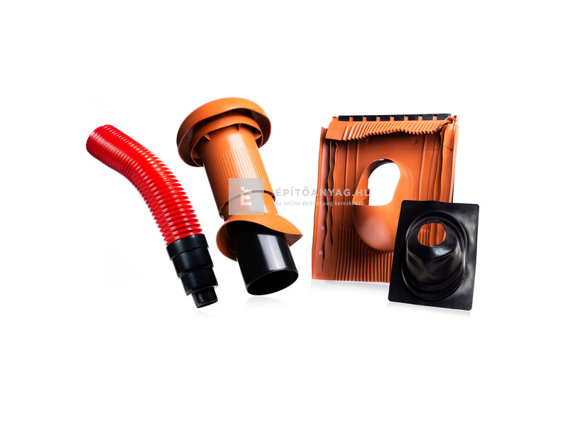 Klöber univerzális műanyag csatornaszellőző egység DN125 téglavörös