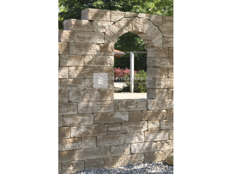 Viastein Mattone Tres Via+ Falazóelem mokka árnyalt 15 cm 24 db/rkl