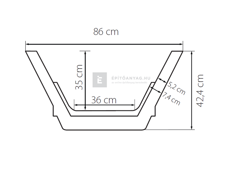 KK Kavics Öko Mederelem 86x50 cm