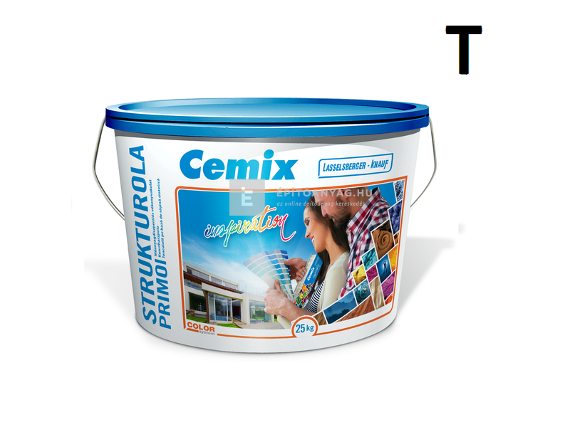 Cemix-LB-Knauf StrukturOla Primo Diszperziós színezővakolat, kapart 1,5 mm 4001 white 25 kg