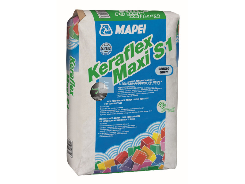 Mapei Keraflex Maxi S1 kerámiaburkolat ragasztó szürke 25 kg