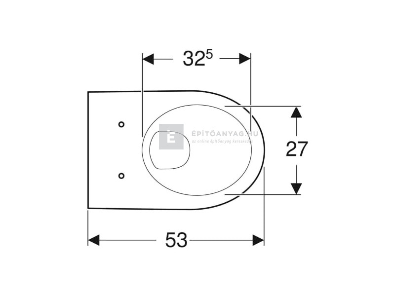 Geberit Selnova Square fali WC mélyöblítésű, 35x34x53 cm
