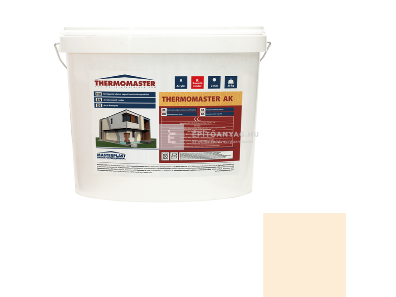 Masterplast Thermomaster akril vékonyvakolat, kapart 2 mm 02-F 25 kg
