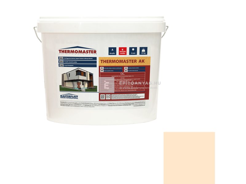 Masterplast Thermomaster akril vékonyvakolat, kapart 2 mm 05-F 25 kg