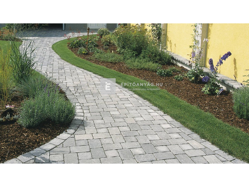 Semmelrock Castello Antico Kombi térkő szürke-fekete 6 cm