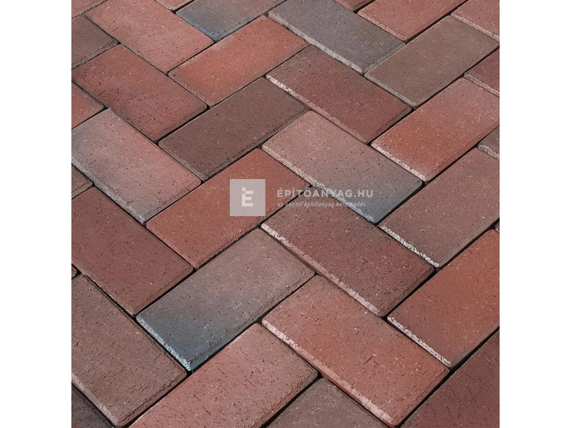 Semmelrock Penter Rotblaubunt Térburkoló klinkertégla nagyon érdes piroskéktarka 20x10x5,2 cm