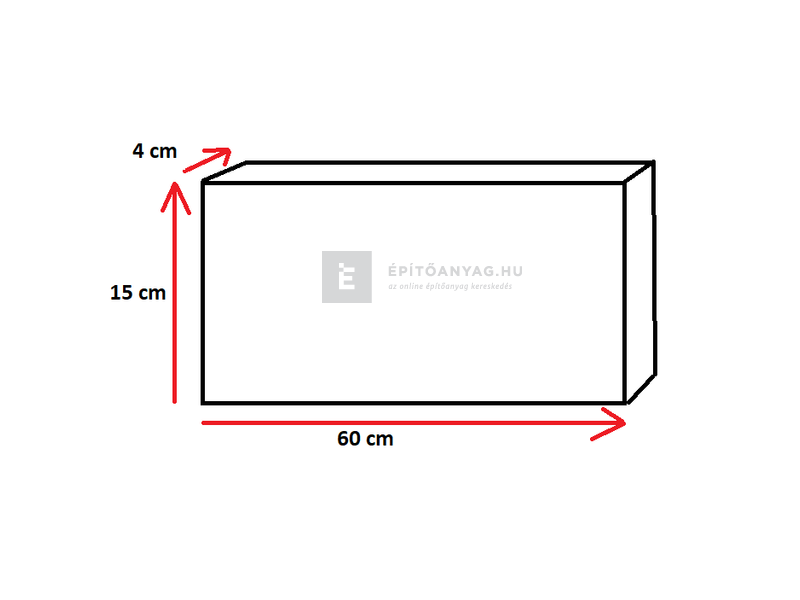 Semmelrock Bradstone Lias Szegély hamuszürke 4x15x60 cm