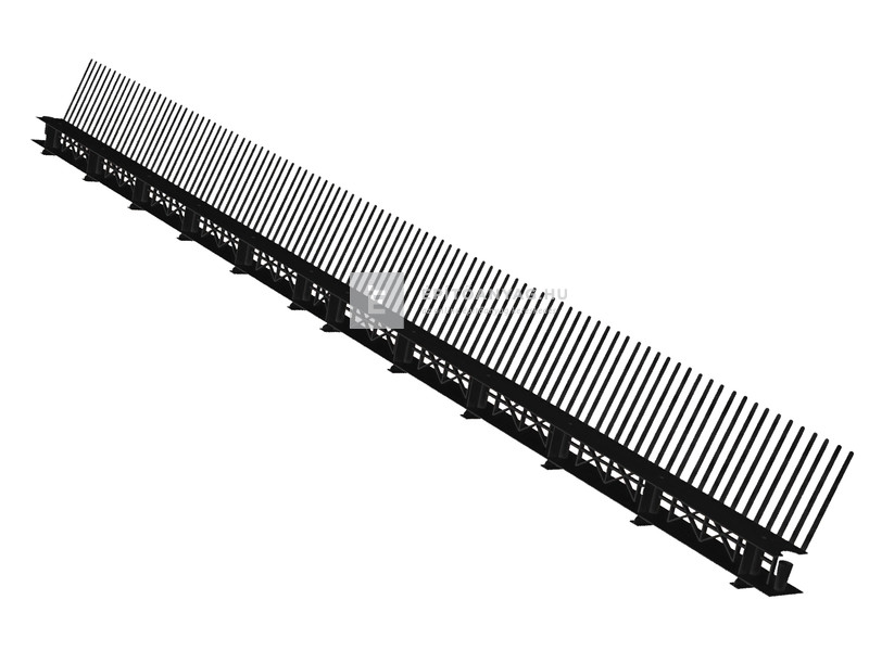 Fésűs szellőzőléc antracit