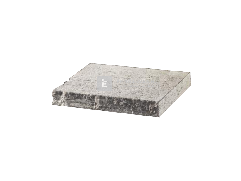 Viastein Mattone Tres Via+ Roppantott fedlap végelem antracit-fehér árnyalt 30x30x8 cm