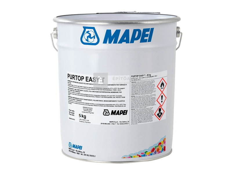 Mapei Purtop Easy T 1K Vízszigetelő bevonat átlátszó 5 kg
