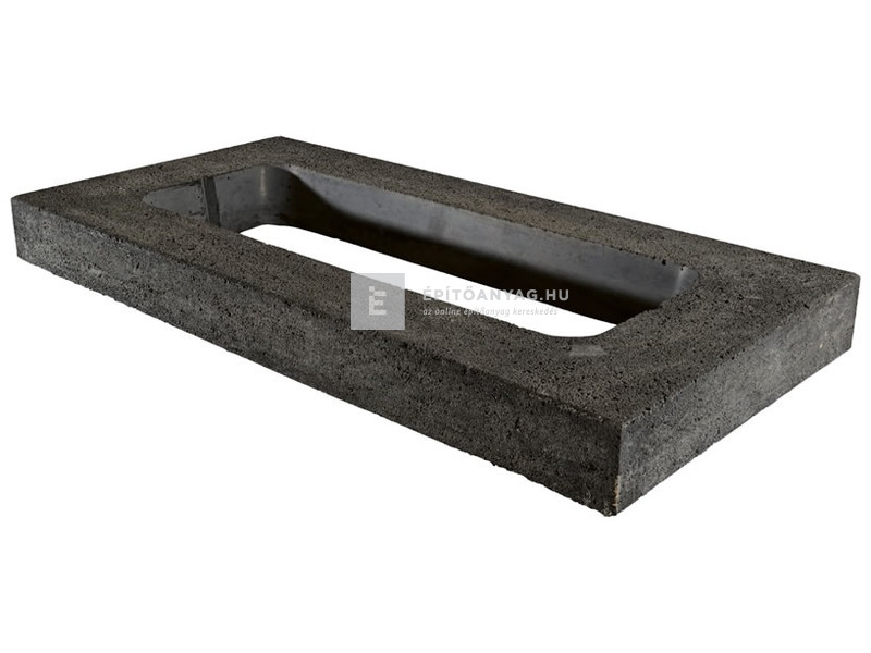 KK Kavics Manufaktúra Vezúv Támfal félkő antracit 58x29x6 cm