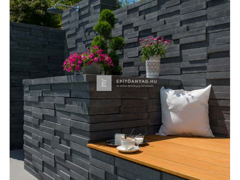 KK Kavics Manufaktúra Vezúv Támfal fedőkő 58x29x6 cm