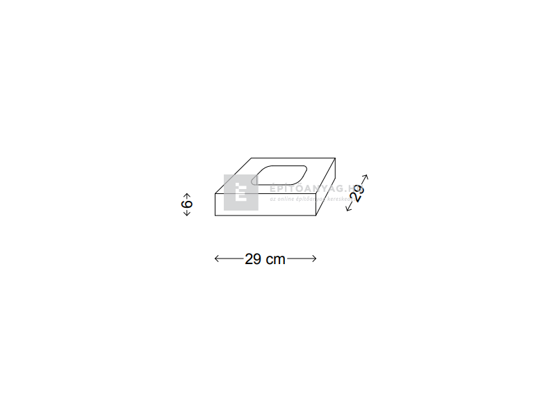 KK Kavics Manufaktúra Vezúv Támfal pillérelem 29x29x6 cm