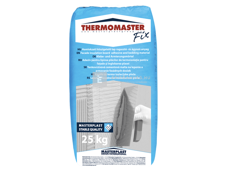 Masterplast Thermomaster Fix homlokzati ragasztó- és ágyazóhabarcs 25 kg