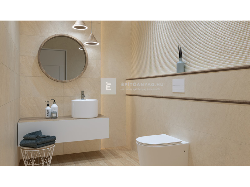 Paradyz Sunlight Sand Crema Strukturált Falicsempe A 30x60x G1 1,44 m2/cs