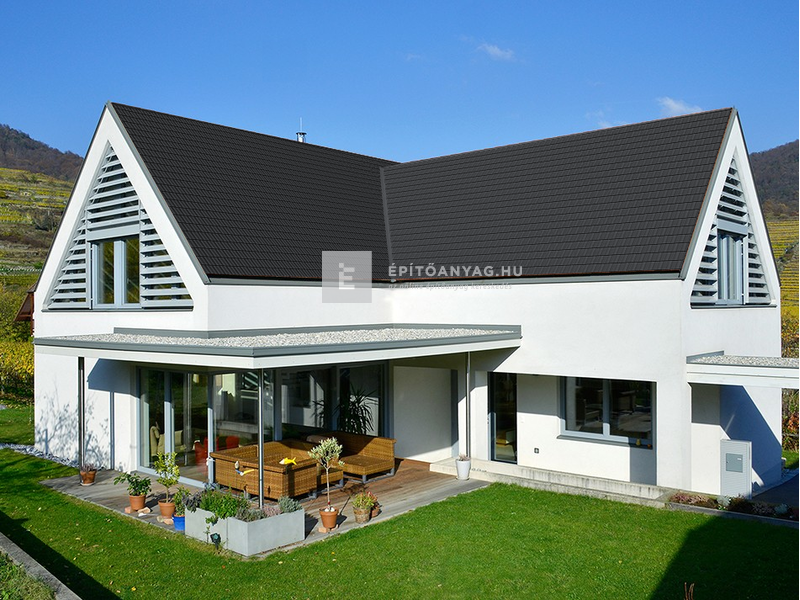 Tondach Kékes Plusz egyenesvágású alapcserép FusionProtect fekete