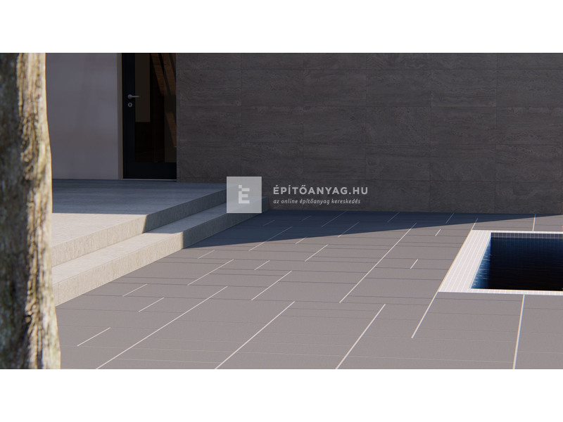 KK Kavics Manufaktúra Manhattan Lap, antracit 60x60x4 cm